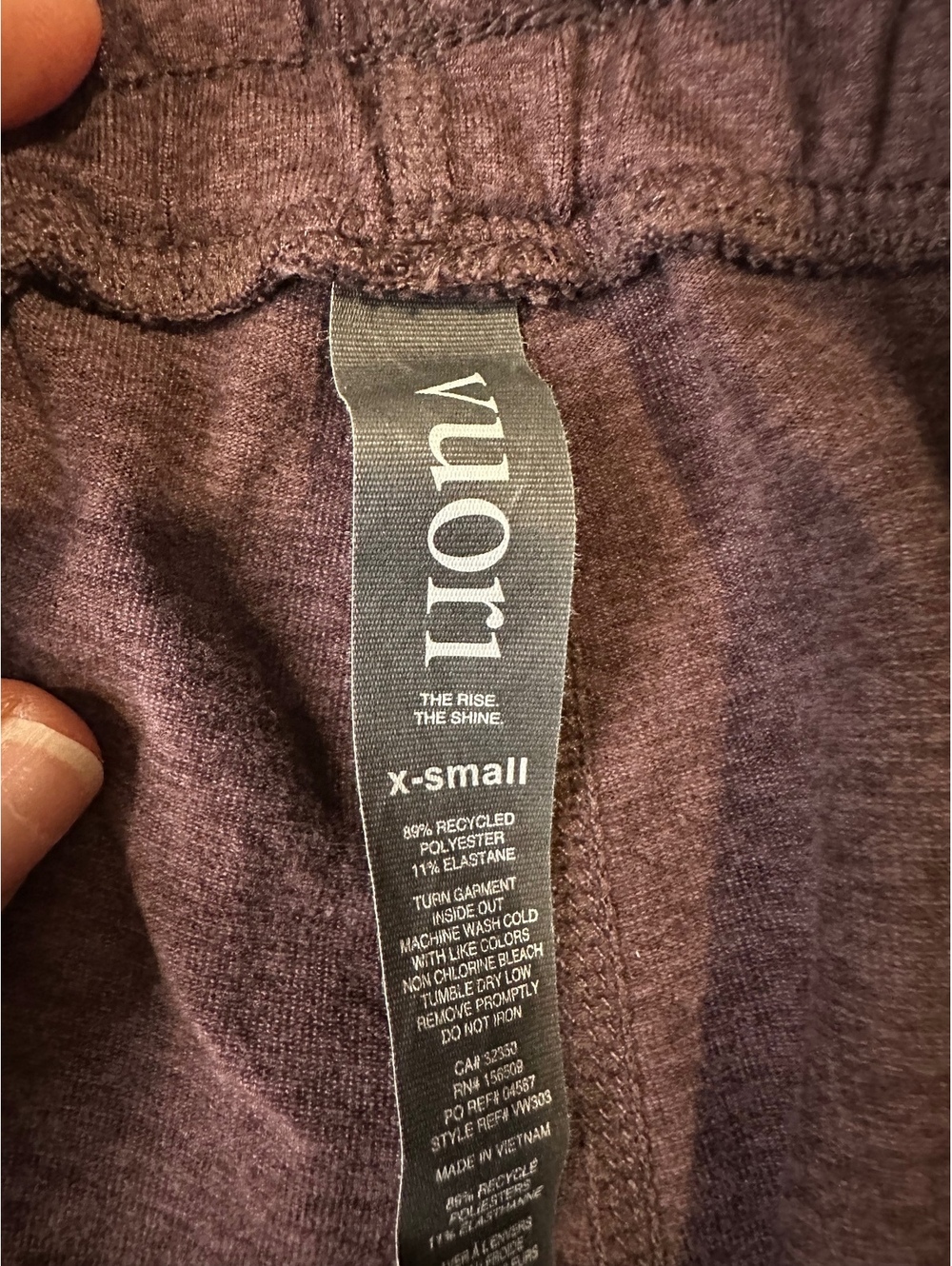 Vuori Performance Jogger XS Mahogany Heather DreamKnit Joggers - Picture 6 of 7